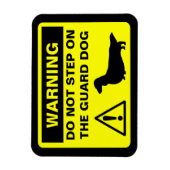 Dachshund Guard Hondenwaarschuwing (langharige Dox Magneet (Verticaal)