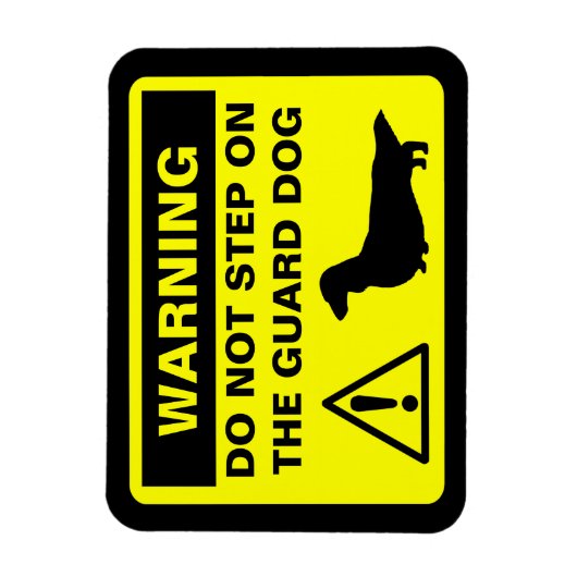 Dachshund Guard Hondenwaarschuwing (langharige Dox Magneet (Verticaal)