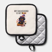 Dachshund Halloween Costume  My Dachshund is My Bo Pannenlap (Voorkant / Achterkant)