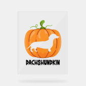 Dachshund Halloween Dog Acryl Bord (Voorkant)