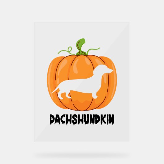 Dachshund Halloween Dog Acryl Bord (Voorkant)
