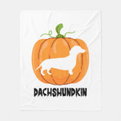 Dachshund Halloween Dog Fleece Deken (Voorkant)