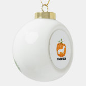 Dachshund Halloween Dog Keramische Bal Ornament (Links)