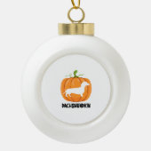Dachshund Halloween Dog Keramische Bal Ornament (Voorkant)
