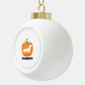 Dachshund Halloween Dog Keramische Bal Ornament (Rechts)