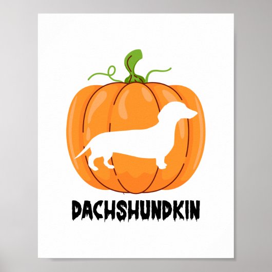 Dachshund Halloween Dog Poster (Voorkant)