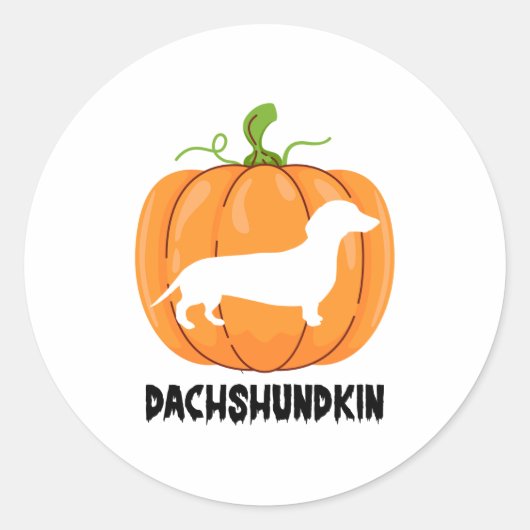 Dachshund Halloween Dog Ronde Sticker (Voorkant)