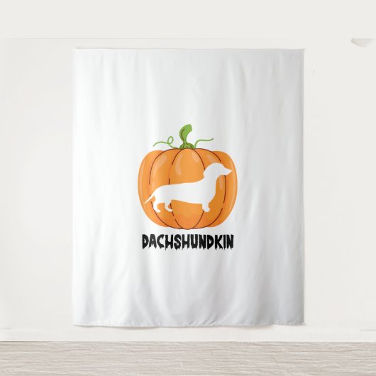 Dachshund Halloween Dog Wandkleed (Voorkant)