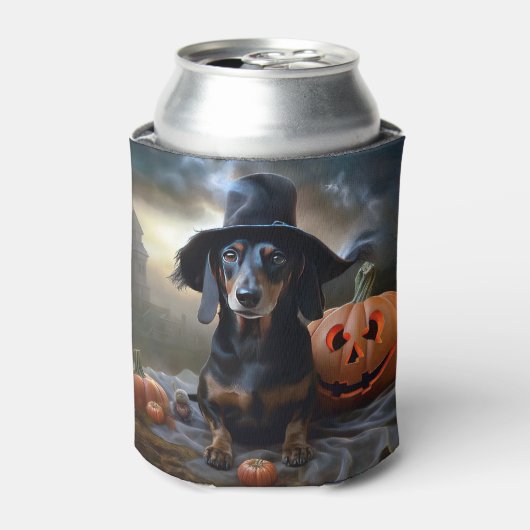 Dachshund Halloween eng Blikjeskoeler (Blikje Voorkant)