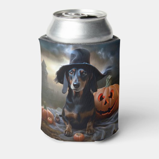 Dachshund Halloween eng Blikjeskoeler (Blikje Achterkant)