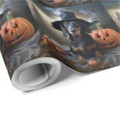 Dachshund Halloween eng Cadeaupapier (Rol Hoek)
