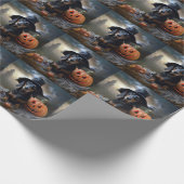 Dachshund Halloween eng Cadeaupapier (Hoek)