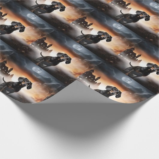 Dachshund Halloween eng Cadeaupapier (Hoek)