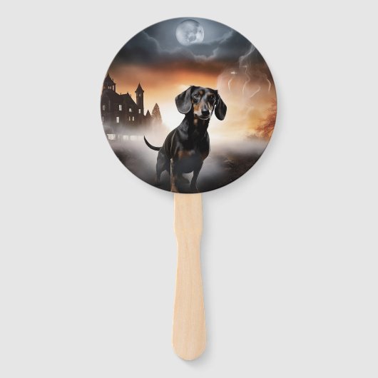 Dachshund Halloween eng Handwaaier (Achterkant)