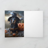 Dachshund Halloween eng Kaart (Binnen)