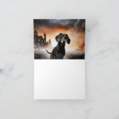 Dachshund Halloween eng Kaart (Binnen)