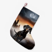 Dachshund Halloween eng Kleine Kerstsok (Voorkant (Hangend))