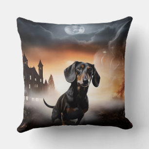 Dachshund Halloween eng Kussen