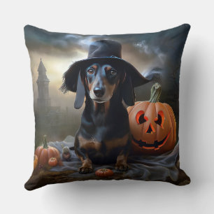 Dachshund Halloween eng Kussen