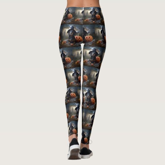 Dachshund Halloween eng Leggings (Achterkant)