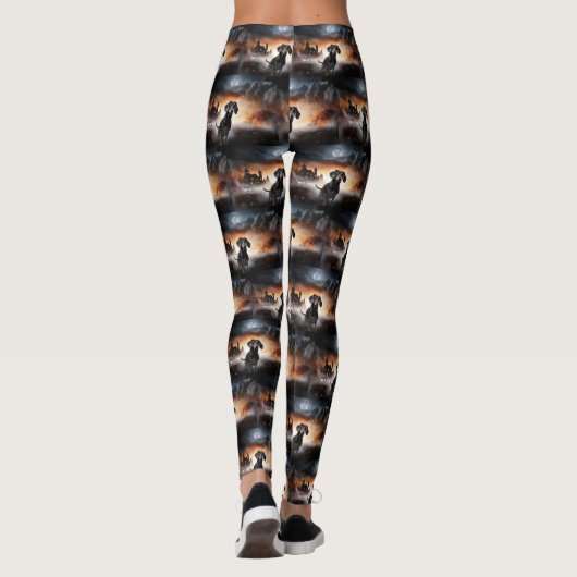 Dachshund Halloween eng Leggings (Achterkant)