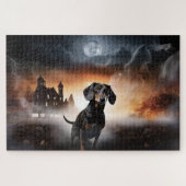 Dachshund Halloween eng Legpuzzel (Horizontaal)