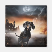 Dachshund Halloween eng Magneet (Voorkant)