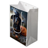 Dachshund Halloween eng Medium Cadeauzakje (Voorkant Gekanteld)