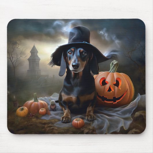 Dachshund Halloween eng Muismat (Voorkant)