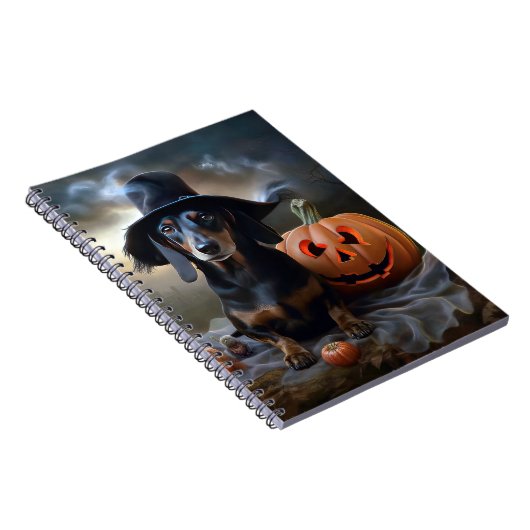Dachshund Halloween eng Notitieboek (Rechterzijde)
