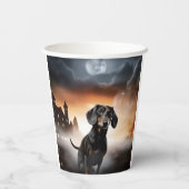 Dachshund Halloween eng Papieren Bekers (Achterkant)