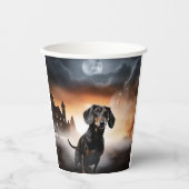 Dachshund Halloween eng Papieren Bekers (Voorkant)