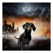 Dachshund Halloween eng Perfect Poster (Voorkant)
