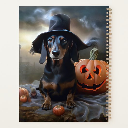 Dachshund Halloween eng Planner (Achterkant)