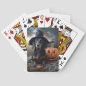 Dachshund Halloween eng Pokerkaarten (Achterkant)