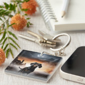 Dachshund Halloween eng Sleutelhanger (Voorkant Rechts)