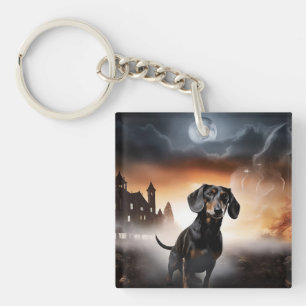 Dachshund Halloween eng Sleutelhanger