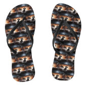 Dachshund Halloween eng Teenslippers (Voetbed)