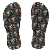 Dachshund Halloween eng Teenslippers (Voetbed)