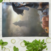 Dachshund Halloween eng Theedoek (Gevouwen)