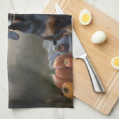 Dachshund Halloween eng Theedoek (Quarter Fold)