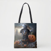 Dachshund Halloween eng Tote Bag (Voorkant)