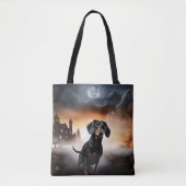 Dachshund Halloween eng Tote Bag (Voorkant)