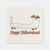 Dachshund Halloween Ghost Servet (Voorkant)