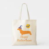 Dachshund Halloween Gift Funny Wiener Dog Tote Bag (Achterkant)