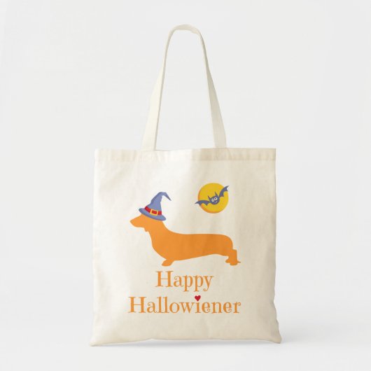 Dachshund Halloween Gift Funny Wiener Dog Tote Bag (Voorkant)