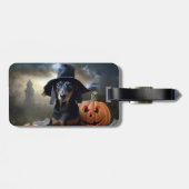 Dachshund Halloween Griezelen Bagagelabel (Achterkant horizontaal)