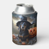 Dachshund Halloween Griezelen Blikjeskoeler (Blikje Voorkant)