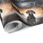 Dachshund Halloween Griezelen Cadeaupapier (Rol Hoek)