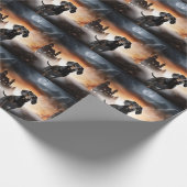 Dachshund Halloween Griezelen Cadeaupapier (Hoek)